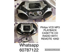 Philips VCD MP3 Cassette and Radio Player with remote