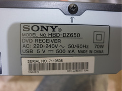 Sony  DVD Home theater system HBD DZ650
