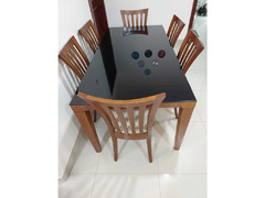 6 Seater Dining Table along with 6 dining chairs from Safat for sale - 3