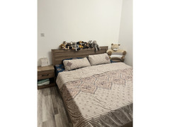 Home Centre Queen Bed with Sidetables and Mattress (Baghli) - 1