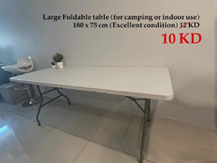 White long foldable table - excellent condition