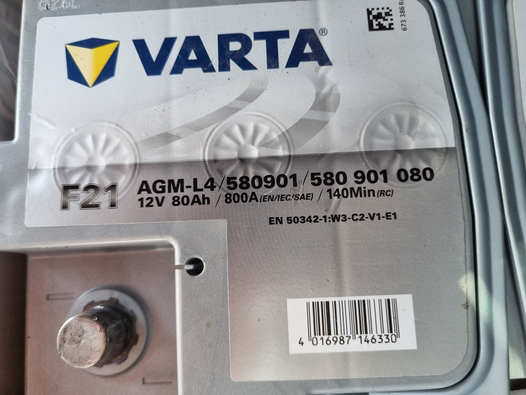  VARTA 580 901 080 SILVER DYNAMIC AGM IMPORTED CAR BATTERY :  Automotive