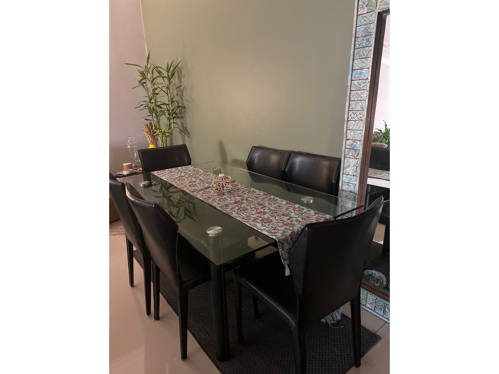 Glass Dining Table set with chairs - 6 Seater - Great condition - 1