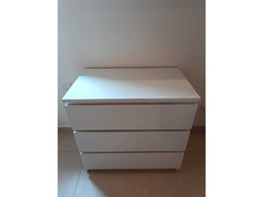 IKEA Malm Chest of 3 drawers, white, 80x78 cm - 1