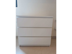 IKEA Malm Chest of 3 drawers, white, 80x78 cm