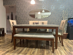 6 seater Marble top dining Set - 2