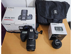Canon 80D 18-55 STM+ Canon 50MM lens+ Crumpler Camera Bag