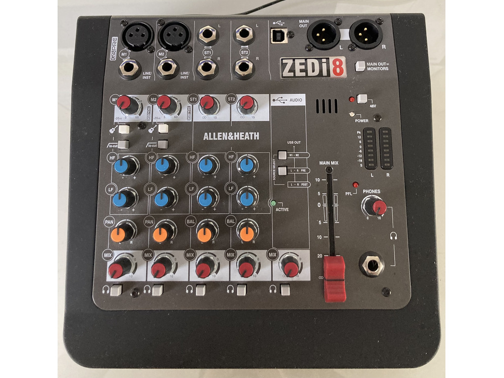 Allen & Heath ZEDi-8 Hybrid Compact Audio Mixer - 1