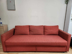 IKEA 3 Seat Sofa ( Covetable to Bed) with Storage space and Cover sheet