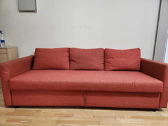 IKEA 3 Seat Sofa ( Covetable to Bed) with Storage space and Cover sheet