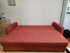 IKEA 3 Seat Sofa ( Covetable to Bed) with Storage space and Cover sheet - 3