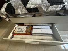 Ikea Bed with 4 Storage Drawers, built in shelves & matteress for Sale - 3