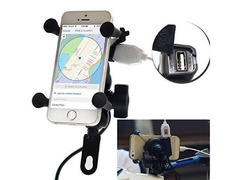 Motorcycle Phone Mount W/Charger