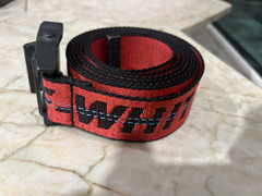 Off white Classic Industrial Belt - Red
