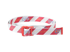 Off white Industrial Belt - red/white strips