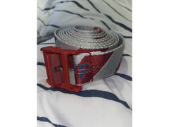 Off white Industrial Belt - red/white strips - 2