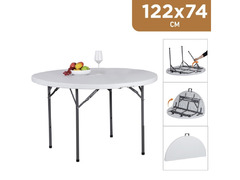 Picnic Round Table Folded 122x74cm - 1