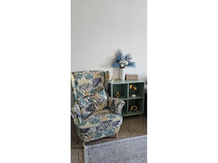 Ikea Armchair with storage stand - 1