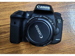 Canon 7d mark 2 with battery grip and  50 mm lens