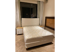 Bed & Matress & headboard & bed side tables