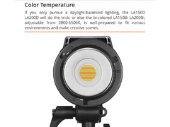 Godox Litemons 2800-6500K LED Light & tripod & umbrella - 4