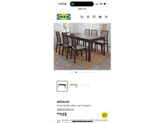 Ikea Ekedalen Extended Dining Table and 6 chairs set