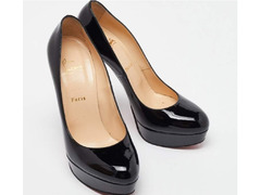 Christian Louboutin Black Patent Leather Bianca Pumps Size 39 - 2