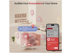 Smart wifi interlinked Smoke & Carbon monoxide detector with voice alerts