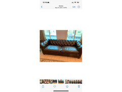 Pottery Barn chesterfield leather sofa - 1