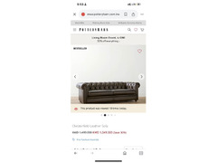 Pottery Barn chesterfield leather sofa - 2