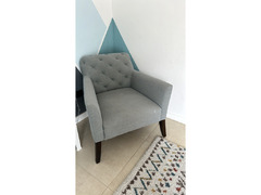 West Elm Light Blue Arm Chair