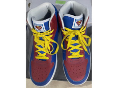 DC Comics Superman Hi-Top Sneakers, Size US 11, EU 44.5, UK 10