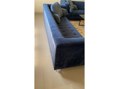 Modway Mesmer Sofa Set in Channel Tufted Navy Blue