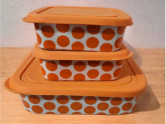 Ceramic food storage/serving/heating bowls with silicone covers - microwave safe - 7