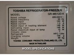 Toshiba Double Door Refrigerator - 460 Ltr - Made in Thailand - excellent condition - 2