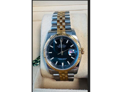 Original Rolex Special Edition Date Just Steel Gold Watch for Sale