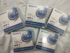 Sony LTX800G Data Cartridge Tape, LTO, Ultrium-4, 800GB / 1.6TB LTO-4 LTO4 (5 ct.)