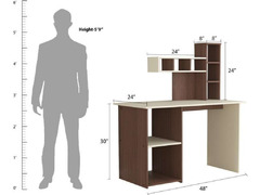 Office Desk with Shelves