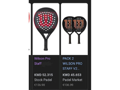 Brand New Wilson Padel Pro Staff with plastic and tag