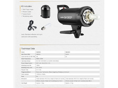 GODOX SK400II STUDIO FLASHES like new
