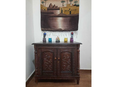Elegant Hand-Carved Wooden Cabinet for Sale