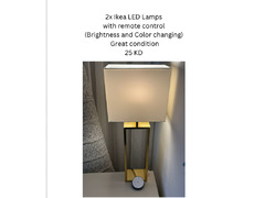 2 IKEA LED Lamps with remote control