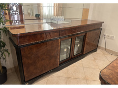 antique wooden table and buffet