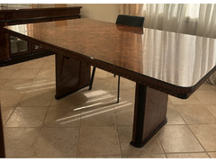 antique wooden table and buffet