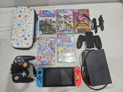 Nintendo Switch + games + case bundle