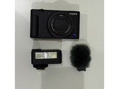 Sony ZV1 with external flash