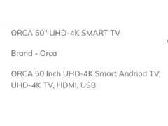Orca 50" Smart Android TV