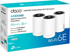 TP-Link Deco XE75 Pro WiFi 6E Mesh (3-Pack) – AXE5400, 7200 sq. ft Coverage