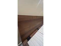 Muji king size bed like new dark walnut