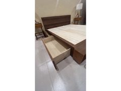 Muji king size bed like new dark walnut